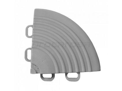 Plastový rohový nájezd k modulárním dlaždicím, 6,5 x 6,5 x 1,8 cm, šedá barva - Procarosa