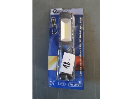 Dielenská LED baterka s batériou 230/12V - BAZAAR produkt