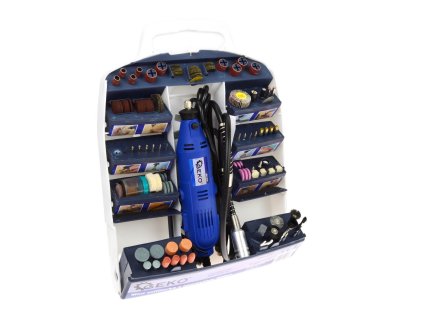 Mini přímá bruska s ohebnou hřídelí a příslušenstvím, 300 ks  - GEKO G81220 1