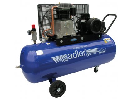 Vzduchový kompresor 200 l, 400 V, 3 kW, 10 bar, olejový, dvojvalcový - ADLER AD598-200-4TD