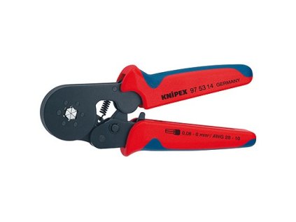 Samonastavovacie kliešte na lisovanie káblových ok - KNIPEX 97 53 14