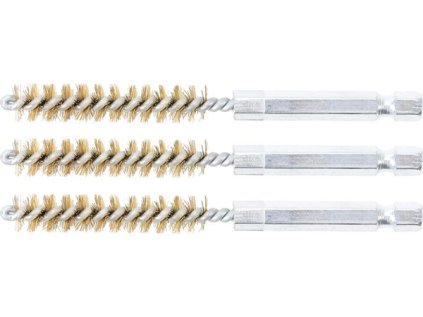 BGS Technic BGS 3078-9-M Mosadzné kefy, priemer 9 mm, upínanie 1/4", 3 ks (sada BGS 3078)