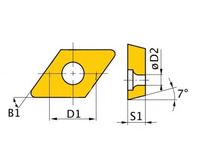 Britové doštičky D/55°, 5 ks