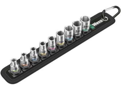 Wera 003883 Sada nástrčiek pás A 4 (5-13 mm) pre Zyklop 1/4" (9 ks)