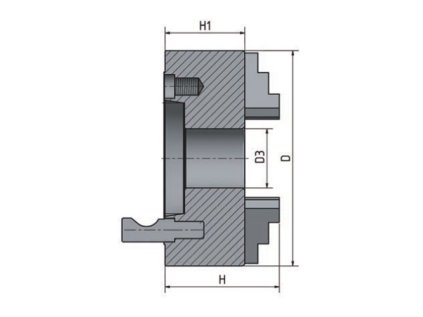 3-čeľusťové skľučovadlo s centrickým upínaním o 200 mm Camlock 4