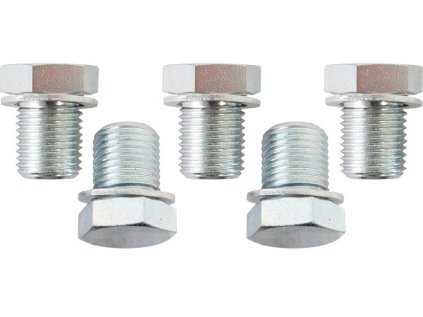 Zátky - výpustné šrouby olejových van s podložkami, M15x1,5 mm, sada 5 ks - Kunzer