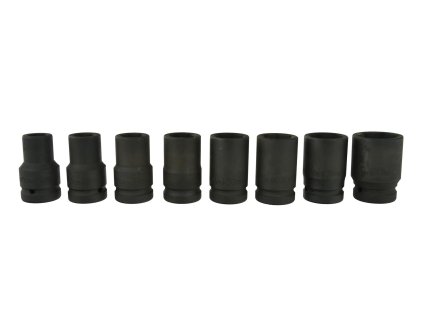 Rázové nástrčné hlavice 1", 19-41 mm, sada 8 kusov