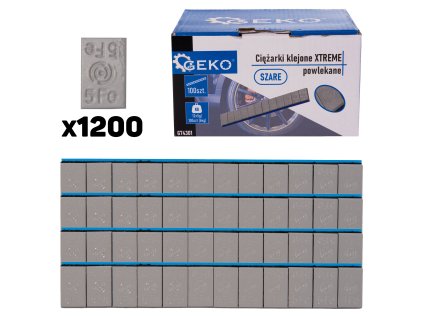 Závaží samolepící 5 g, 100 x 12 ks, šedé