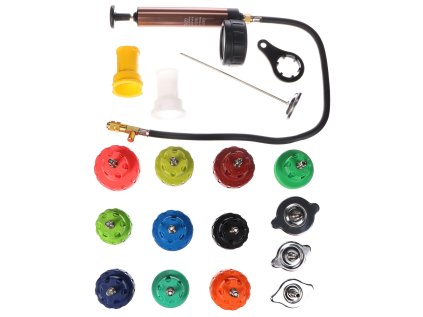 Sada pro testování chladícího systému MECHANIC COOLING TESTER, 0-2,5 bar, 18 ks - SIXTOL