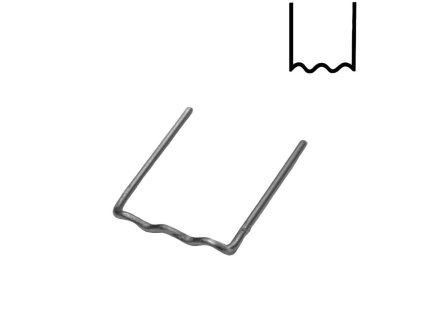 Plastové zváracie svorky RS18, sada 100 ks, tvar U, priemer drôtu 0,8 mm - Genborx