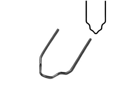 Sponky na svařování plastů RS38, sada 100 ks, tvar V, průměr drátu 0,8 mm - Genborx