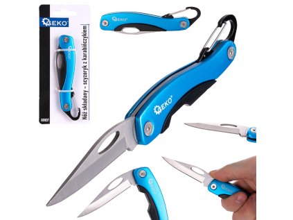 Vreckový zatvárací nôž, dĺžka 19 cm, s karabínou