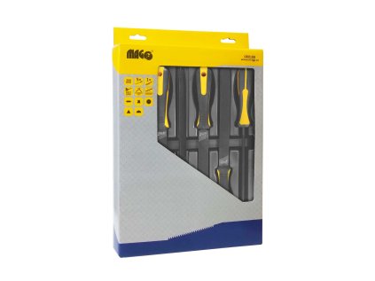 Sada pilníků s černou oxidací, délka 200 mm, 6 ks - MAGG