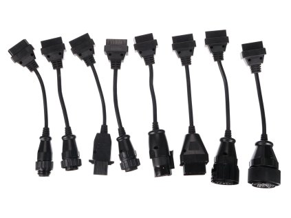 Kompletná sada redukcií OBD-II pre nákladné vozidlá MECHANIC CABLE SET 2, 8 ks - SIXTOL