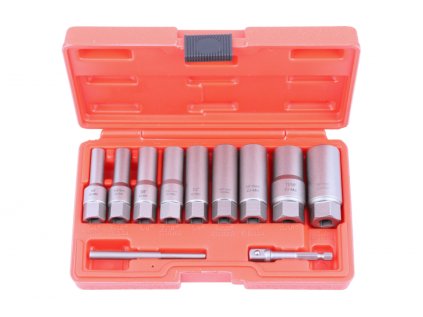 Hlavice 3/8" na demontáž poškozených šroubů, 6-19 mm, 11 ks - QUATROS QS50929