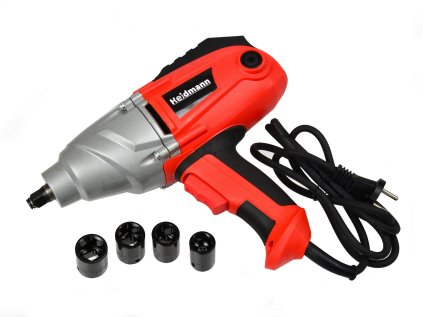 Rázový uťahovák 1/2", elektrický, s LCD displejom, 150-350 Nm, s nástrčkami 17-22 mm