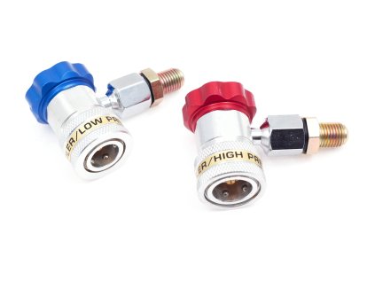 Rychlospojky pro plnění klimatizace, chladivo R-134A, sada 2 ks - SATRA 01