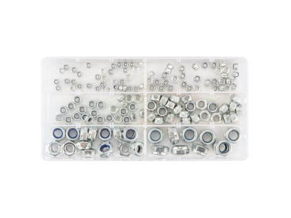 Samojistí matice, M4-M12, sada 146 ks - NEO tools 11-972