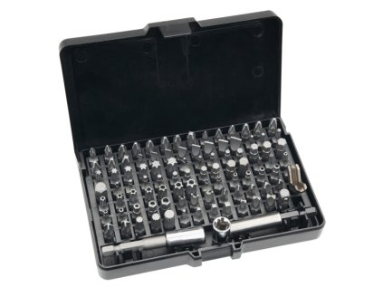 Sada bitů s držáky, ploché, křížové, torx, imbus aj., 100 ks - NEO tools 06-104