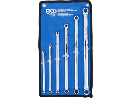 Kľúče s očkom E-TORX E6-E24, extra dlhé, sada 6 ks - BGS 70331