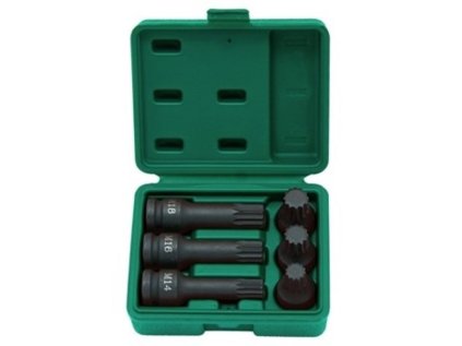 Sada zástrčných úderových hlavic XZN (Spline), 1/2", M14-M18, 6 kusů - JONNESWAY S64A4106S