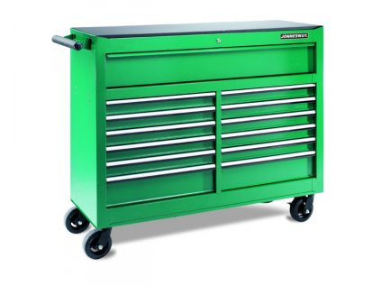 Dílenský vozík, nevybavený, 13 zásuvek, s madlem - JONNESWAY C-13DW53