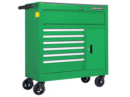 Dílenský vozík, nevybavený, 7 zásuvek a skříňka, 107 x 46 x 115 cm - JONNESWAY C-7DW42