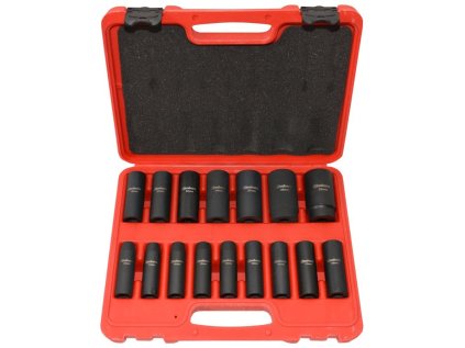 Sada průmyslových kovaných  - úderových hlavic 1/2", 10-32 mm, 16 ks - Genborx