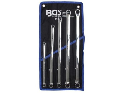 Očkové kľúče 8-19 mm, obojstranné extra dlhé, súprava 5 ks - BGS 118