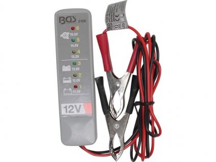 Tester autobatérie 12 V a alternátora - nabíjanie, LED indikátor - BGS 2189