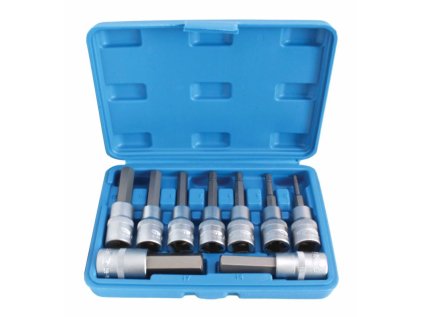 Zástrčné hlavice Imbus 1/2" H4-H17, prodloužené 80 mm, sada 9 ks - SATRA