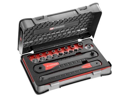 Sada 1/4" a 3/8" 6hranných hlavic s 1/4 a 3/8" převodovými nástavci, 21 ks- FC-AXS.SMJ1