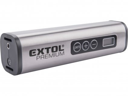 Aku kompresor 10 bar 12 V, LED displej, s hustiacimi adaptérmi - EXTOL PREMIUM EX8891510