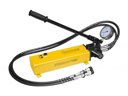 Ručná hydraulická pumpa dvojrýchlostná, tlak 700 bar, s tlakomerom, 2 hadice - HHB-700S
