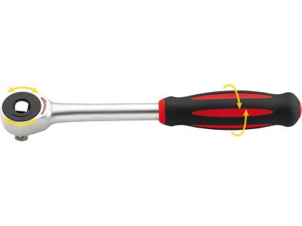 Ráčna s otočnou rukojetí 1/4", 60zubů, 185 mm, FORMAT