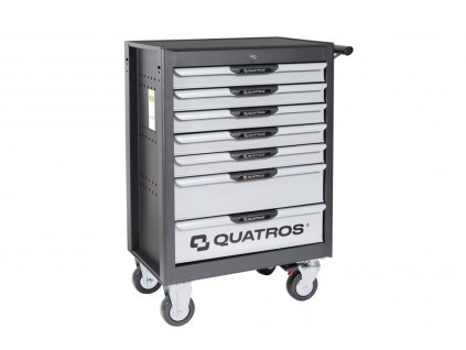 Dielenský vozík nevybavený, 7 zásuviek, postranné madlo - QUATROS QS17070