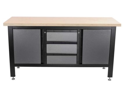 Dílenský ponk Procarosa PROFI32, 1690 x 600 x 865 mm, černá barva