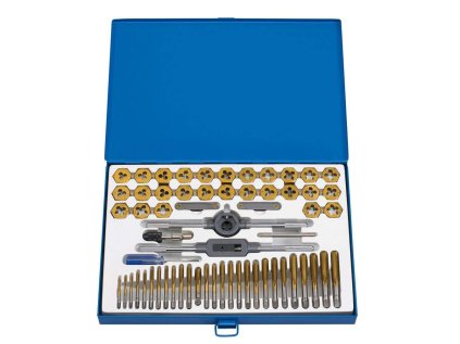 Závitníky a závitové očká M3-M12 TiN, súprava 60 ks - Bernardo 431020