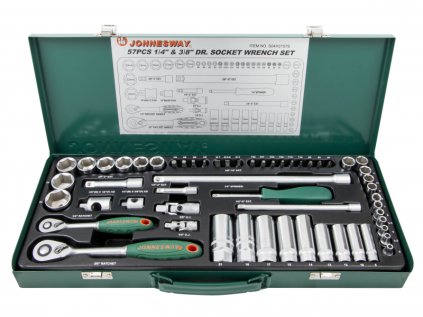 Gola sada 1/4" a 3/8", 57 dílů - JONNESWAY S04H3157S