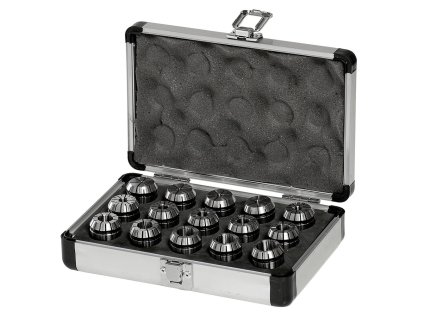 Kleštiny ER 25, rozsah 1-16 mm, pro soustruh, sada 15 dílů - Bernardo