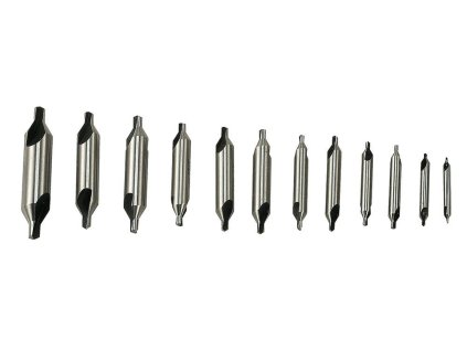 Středicí navrtáváky pro soustruh, sada 12 ks - Bernardo