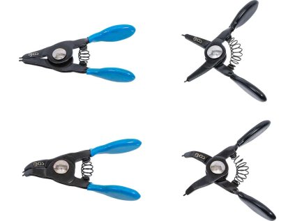 Kleště na pojistné kroužky, vnější/vnitřní, 80 mm, sada 4 ks - BGS 0444