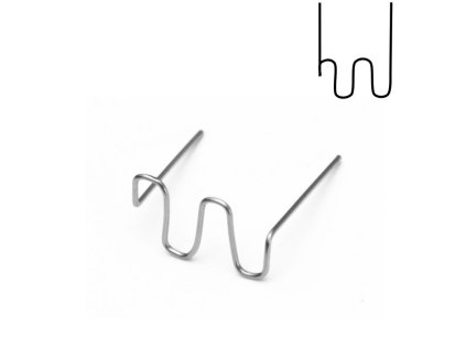 Svářecí sponky PW6 - tvar W, tloušťka 0,6 mm, nerez, sada 100 ks