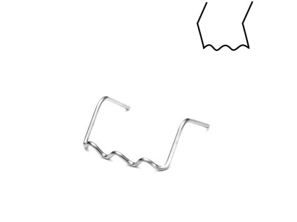 Zváracie sponky PU6L - tvar zahnuté U, hrúbka 0,6 mm, nerez, súprava 100 ks