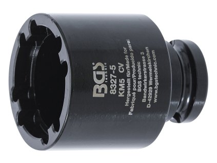 Nástrčná hlavice 1/2" na matice se zářezy KM5, vnitřní čepy - BGS 8327-5 01