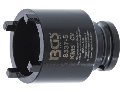 Nástrčná hlavice 1/2" na matice se zářezy KM5, vnější čepy - BGS 8337-5 01