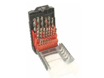 Vrtáky do kovu kobaltové 1,00-13,00x0,5 mm, DIN 338RTiHSSCo5 PN 2907, sada 25 ks v plastu