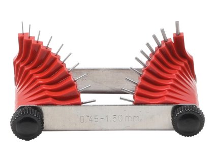 Měrky na kontrolu trysek karburátoru 0,45-1,50 mm, sada 20 ks - BGS 3041 01