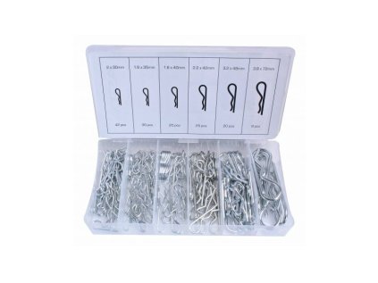 Pružinové závlačky 2-3.8 mm, sada 150 ks - ASTA
