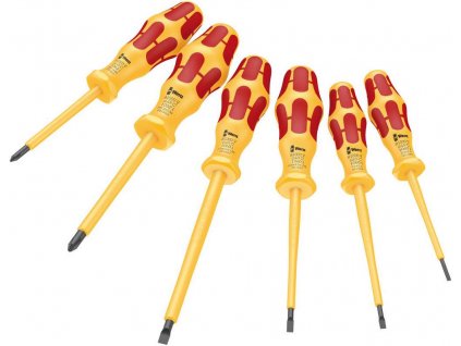 Sada 6 izolovaných skrutkovačov Kraftform 1060 i/1062 i/6 VDE, žltá/červená - Wera 05157
